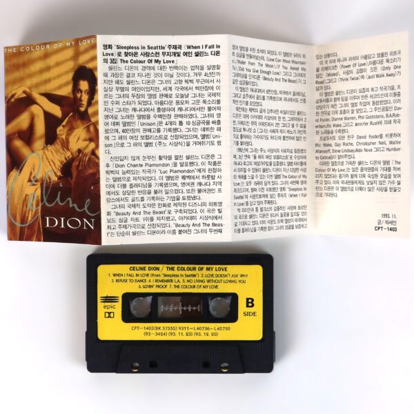 Celine Dion - The Colour Of My Love Album Korean Cassette Tape Korea