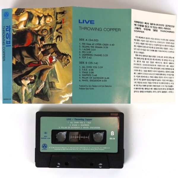 Live - Throwing Copper Album Korean Cassette Tape Korea