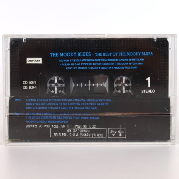 The Best Of The Moody Blues Album Korean Cassette Tape Korea