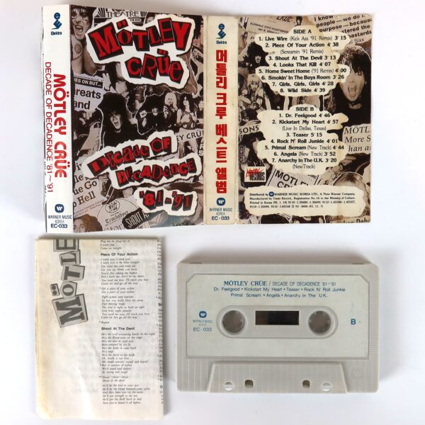 Mötley Crüe - Decade Of Decadence '81-'91 Album Korean Cassette Tape Korea 1st
