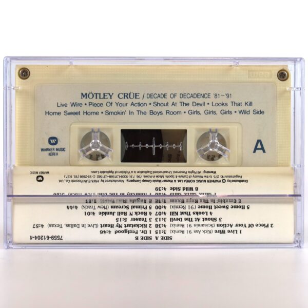 Mötley Crüe - Decade Of Decadence '81-'91 Album Korean Cassette Tape Korea 2nd