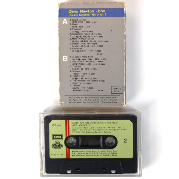 Olivia Newton-John - Olivia's Greatest Hits Vol. 2 Album Korea Cassette Tape