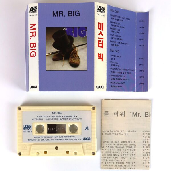 Mr. Big - Mr. Big Album Korean Cassette Tape Korea