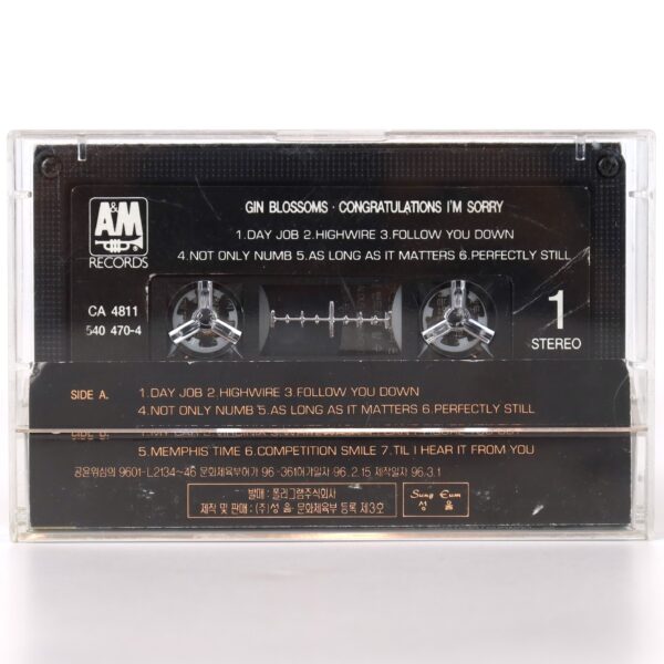 Gin Blossoms - Congratulations I'm Sorry Album Korean Cassette Tape Korea