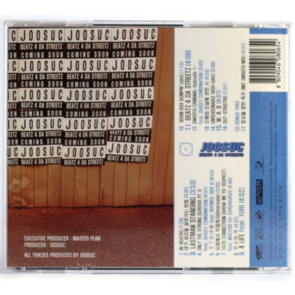 IMG_9359 Joosuc - Beatz 4 Da Streetz Album CD K-Rap Korean Hip Hop 2001