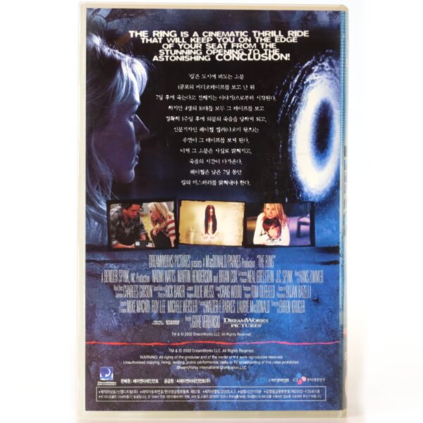 The Ring (2002) Korean VHS Rental [NTSC] Korea Remake Naomi Watts Horror