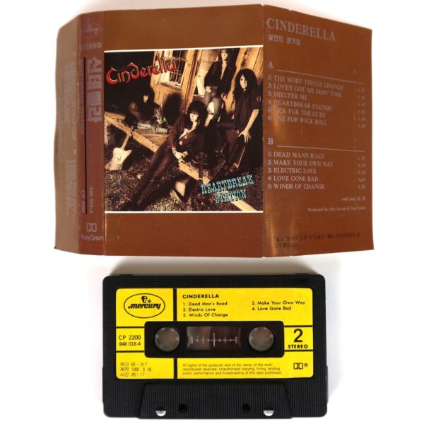 Cinderella - Heartbreak Station Korean Album Cassette Tape Korea