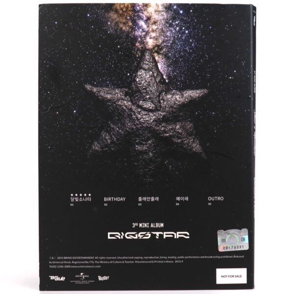 Bigstar - Shine A Moonlight 3rd Mini Album Signed CD Promo K-Pop 2015