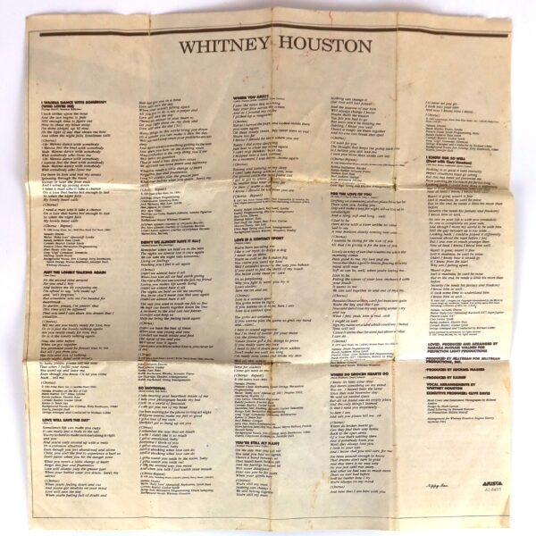 Whitney Houston - Whitney Korean Album Cassette Tape Korea