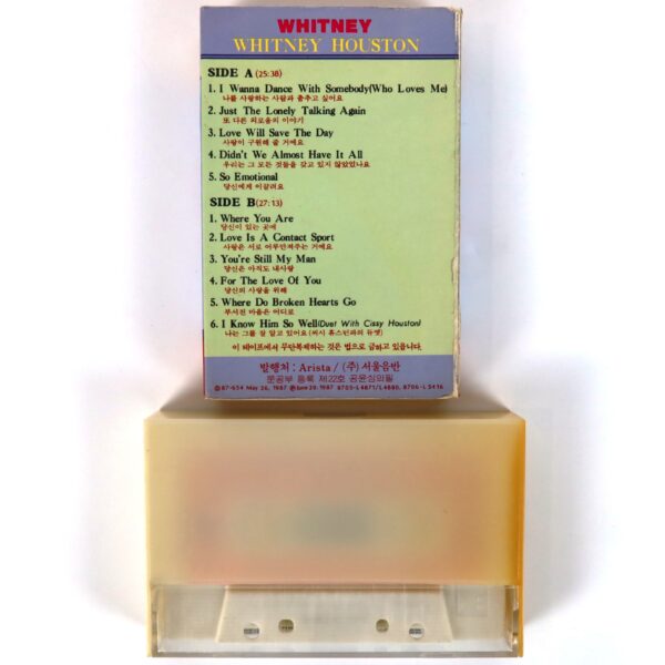 Whitney Houston - Whitney Korean Album Cassette Tape Korea