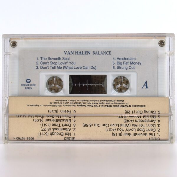 Van Halen - Balance Album Korean Cassette Tape Korea