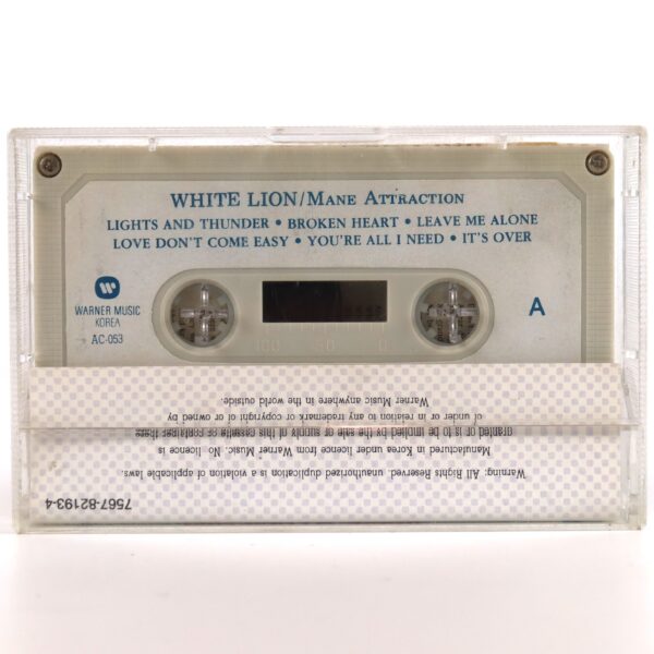 IMG_3063 White Lion - Mane Attraction Album Korean Cassette Tape Korea