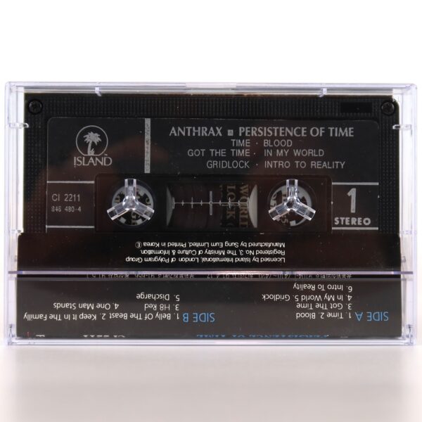 Anthrax - Persistence Of Time Album Korean Cassette Tape Korea
