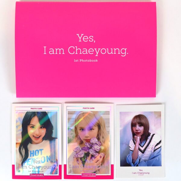 Twice Yes, I am Chaeyoung [Pink Ver.] 1st Photobook Full Set + KTown4u POB