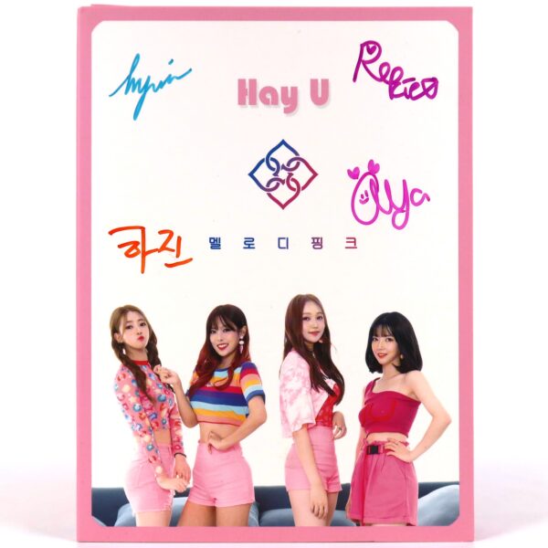 Melody Pink - Hey U Signed Autographed Promo Single Album 2019 K-Pop Hay U