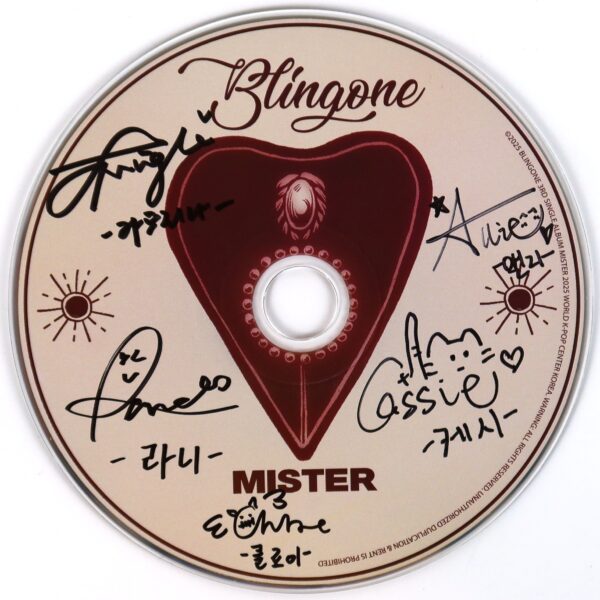 Blingone - Mister [Kara Cover] Signed Autographed CD Promo 2025