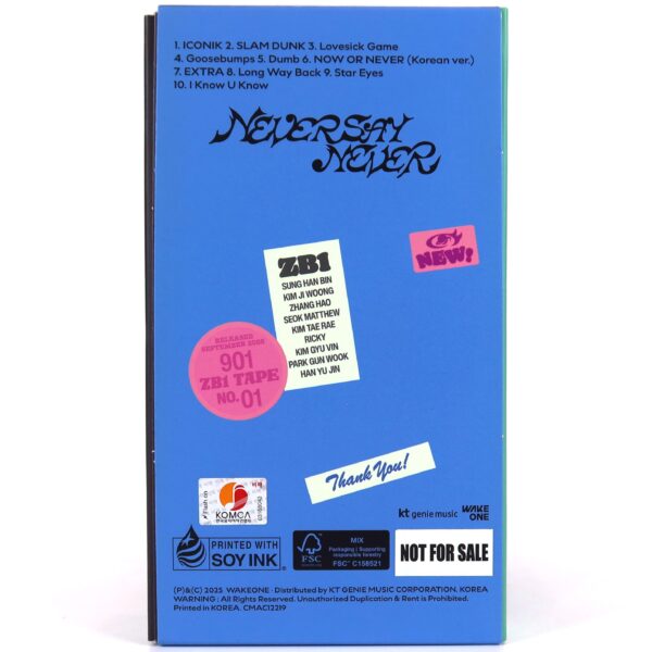 Zerobaseone - Never Say Never 1st Album Signed Autographed CD Promo 2025 ZB1