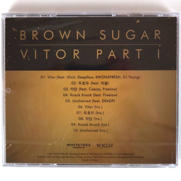 Brown Sugar - Vitor Part I Album Sealed CD K-Rap Korean Hip Hop 2016