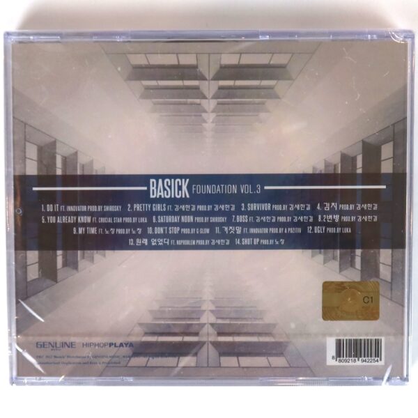 Basick - Foundation Vol. 3 Album Sealed CD K-Rap Korean Hip Hop 2012