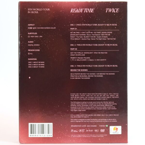 IMG_4266 Twice - 5th World Tour In Seoul Ready To Be DVD Set K-Pop 2024