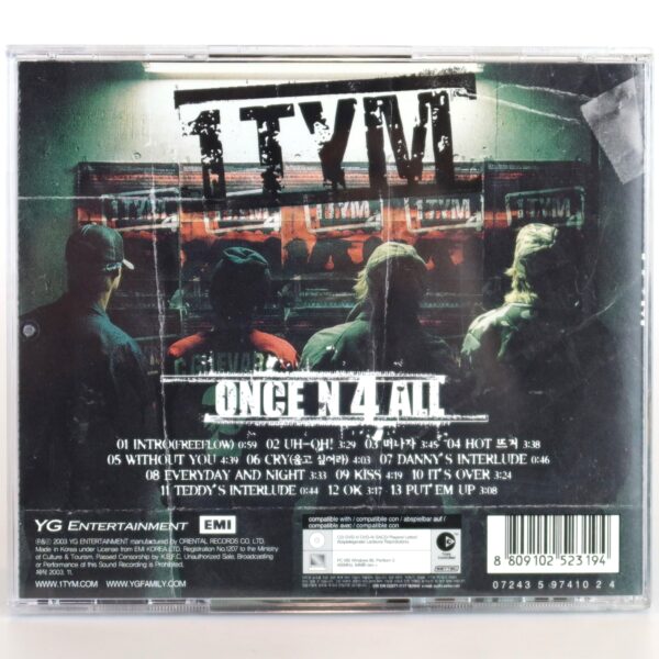 IMG_4550 1TYM - Once N 4 All Album CD + Card 2003 Korean Hip-Hop K-Pop YG