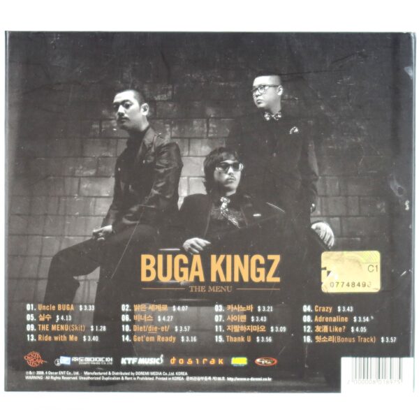 IMG_4768 Buga Kingz - The Menu Album CD Korean Hip Hop K-Rap 2008 Bobby Kim