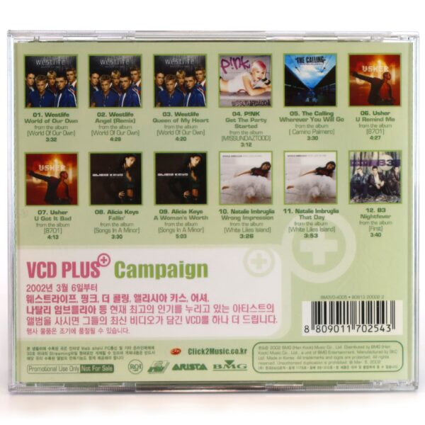 BMG VCD Sampler Korean Video CD Korea P!nk Westlife Usher 2002