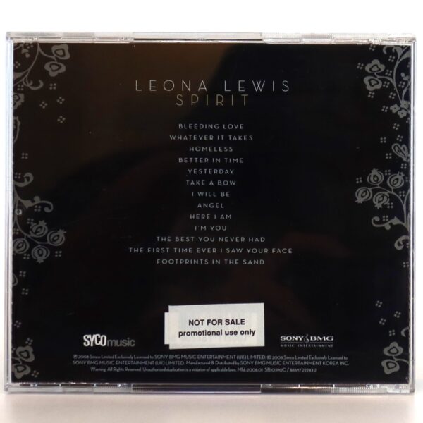 Leona Lewis - Spirit Korean Album Promo CD Korea Lyrics Booklet