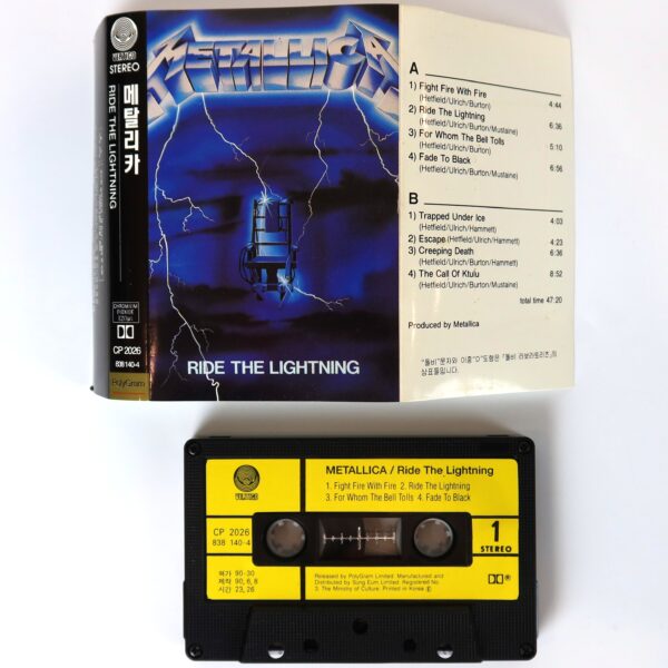Metallica - Ride The Lightning Album Korean Cassette Album Korea