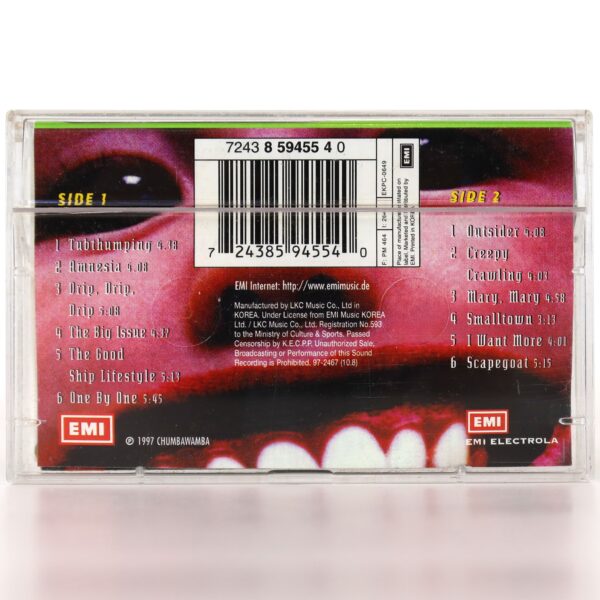 Chumbawamba - Tubthumper Album Korean Cassette Tape Korea