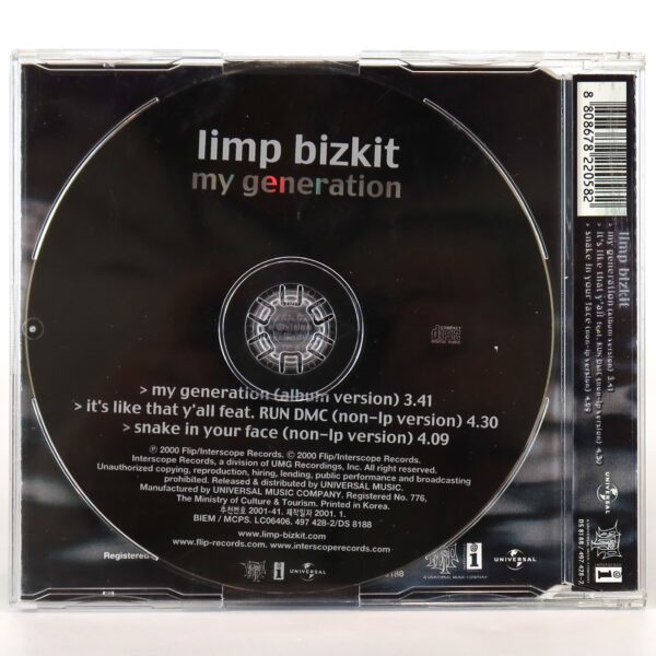 IMG_6904 Limp Bizkit - My Generation Korean Single Album CD Korea