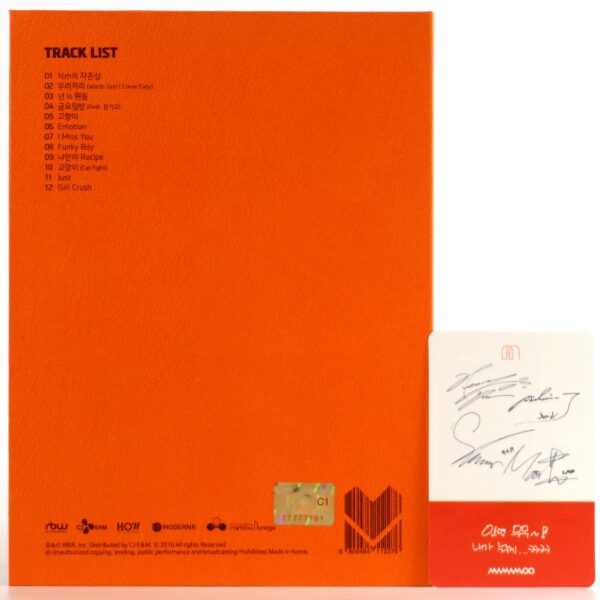 Mamamoo - Melting Album CD Group Photocard K-Pop 2016