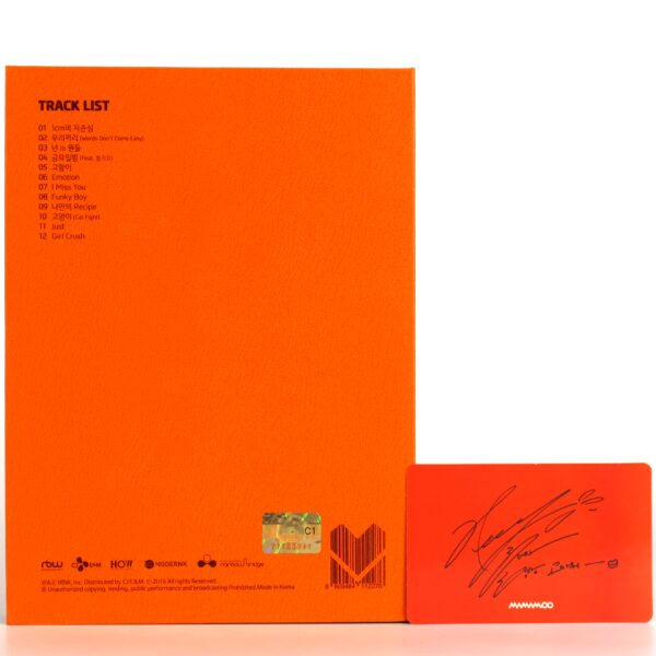 Mamamoo - Melting Album CD Hwasa Photocard K-Pop 2016