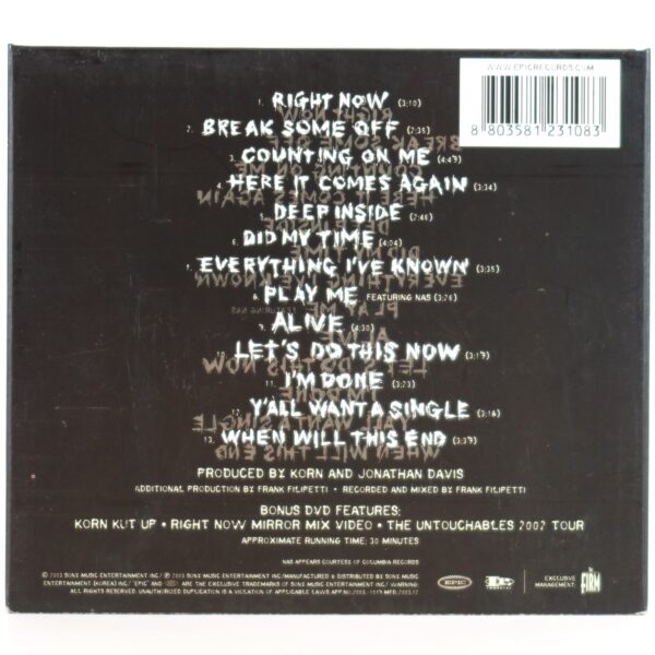 IMG_7685 Korn - Take A Look In The Mirror Korean Album CD + DVD Set Digipak Korea