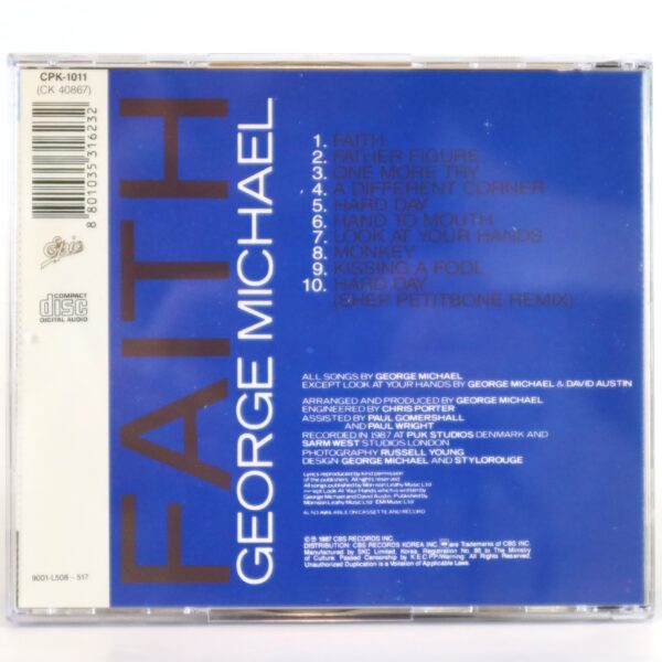 George Michael - Faith Korean CD Album Korea CBS