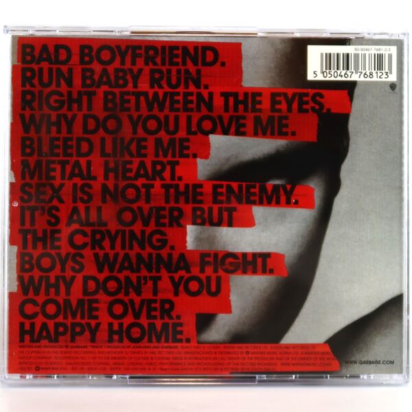 Garbage - Bleed Like Me Korean CD Album Korea Insert