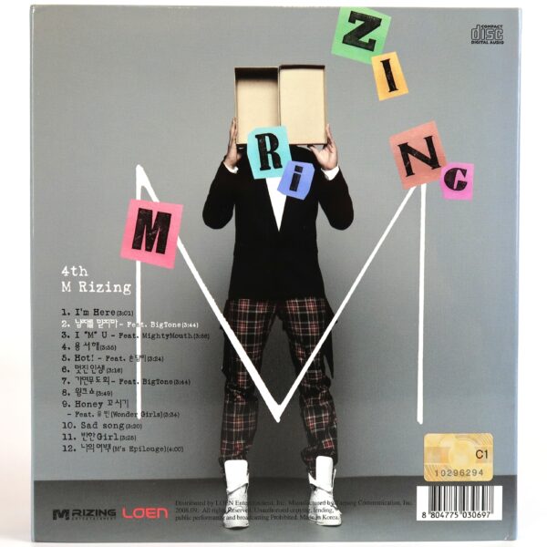 M - Rizing Album CD K-Pop 2008 Lee Min Woo Shinhwa
