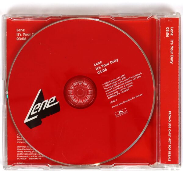 Lene - It's Your Duty Single Promo CD EU Korea Aqua