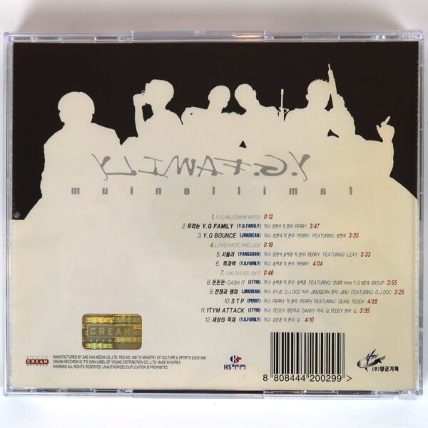 Y.G. Family - Famillenium Album CD 90s K-Pop 1999 YG Teddy 1TYM