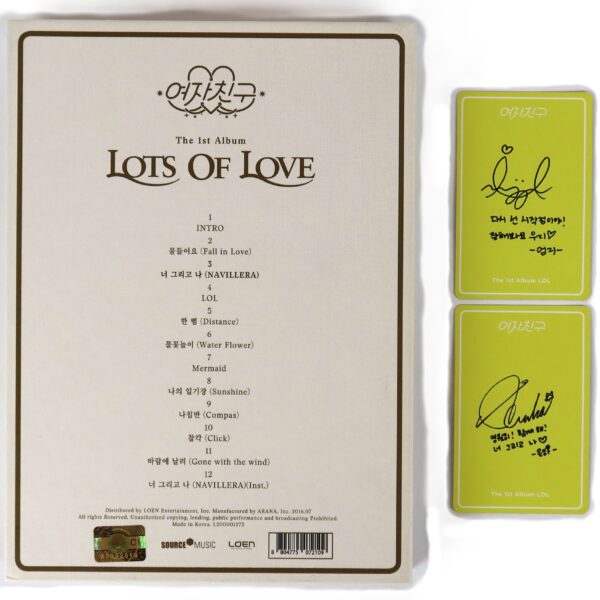 GFriend - LOL [Lots of Love Ver.] 1st Album CD Eunha + Umji Photocard 2016