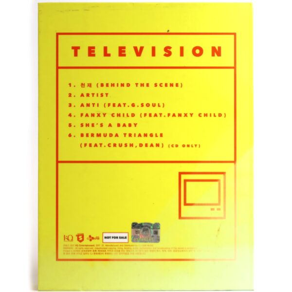 Zico - Television 2nd Mini Album Signed CD Promo 2017 Block B [damage, read]