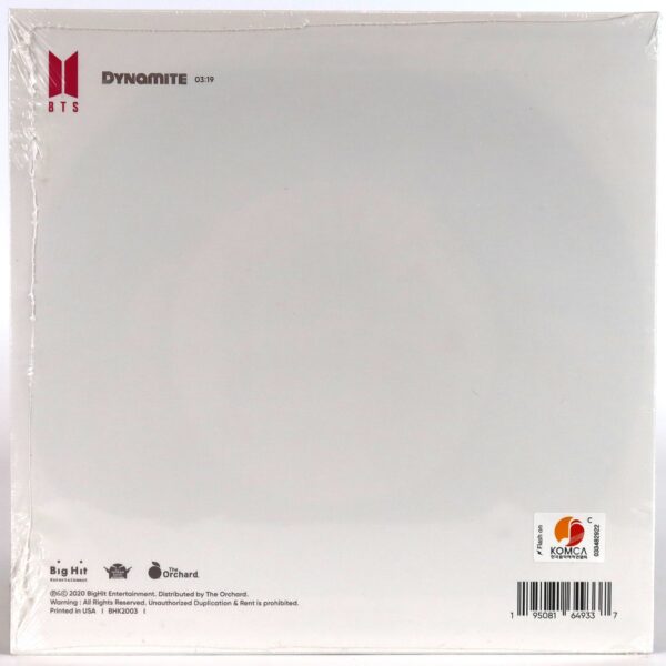 BTS – Dynamite 7 Inch Vinyl LP Record K-Pop 2020