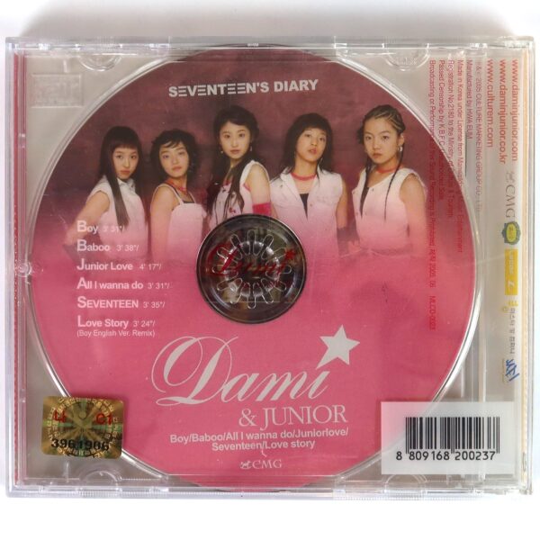 Dami & Junior - Seventeen's Diary Album CD K-Pop Girl Group 2005