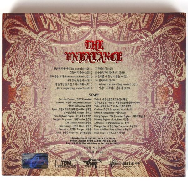 IMG_8711 Basis - The Unbalance 2nd Album CD 90s K-Pop 1996