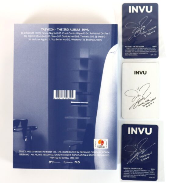 Taeyeon - Invu [Blue Ver.] 3rd Album CD + 2 PC's + Event PC 2022