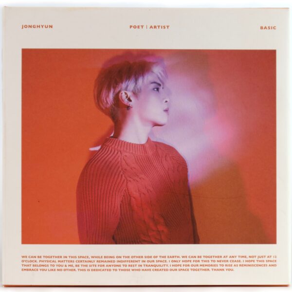 Jonghyun - Poet Artist Album CD K-Pop 2018 Shinee